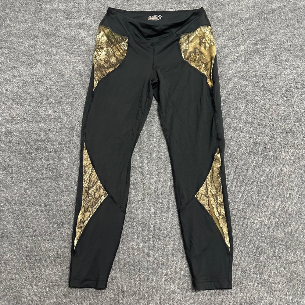 Magellan Leggings Womens Size M Black Camo Panel Hunt Gear Athletic Stretch